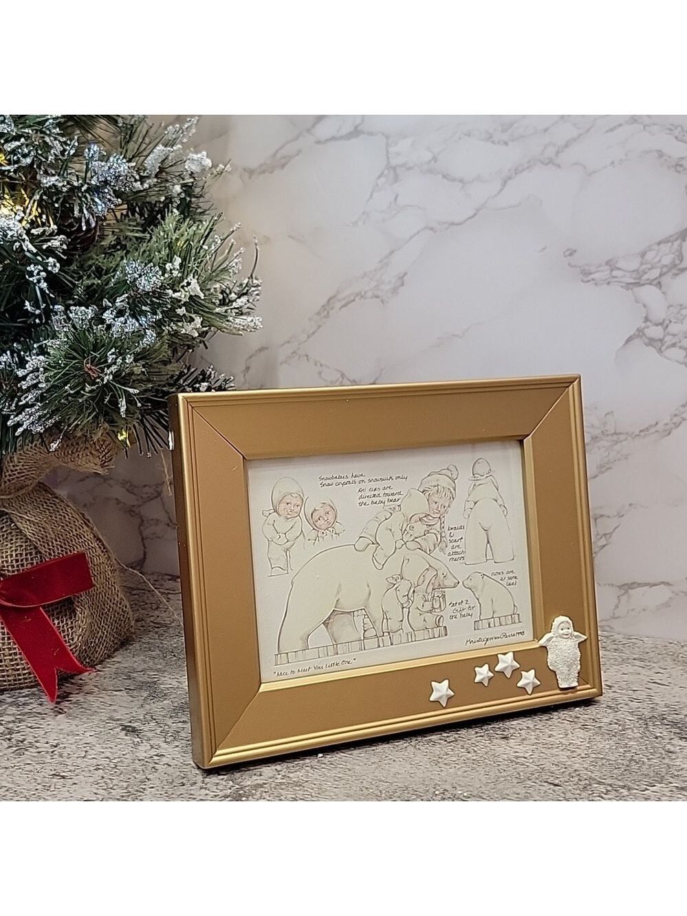 Dept 56 Snowbabies PICTURE FRAME 1998-1999 FRIENDSHIP CLUB
